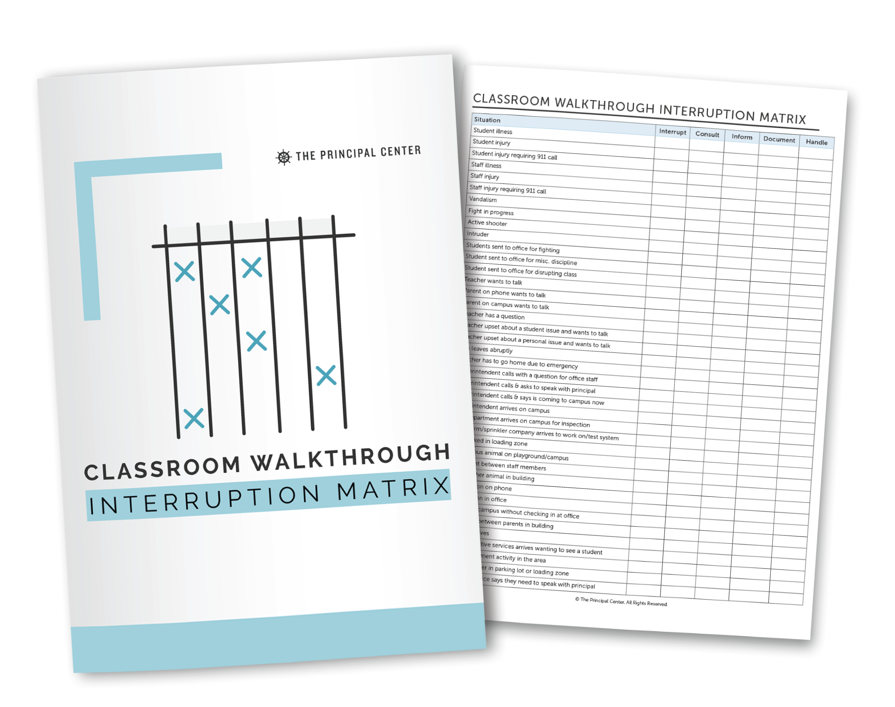 Classroom Walkthrough Interruption Matrix