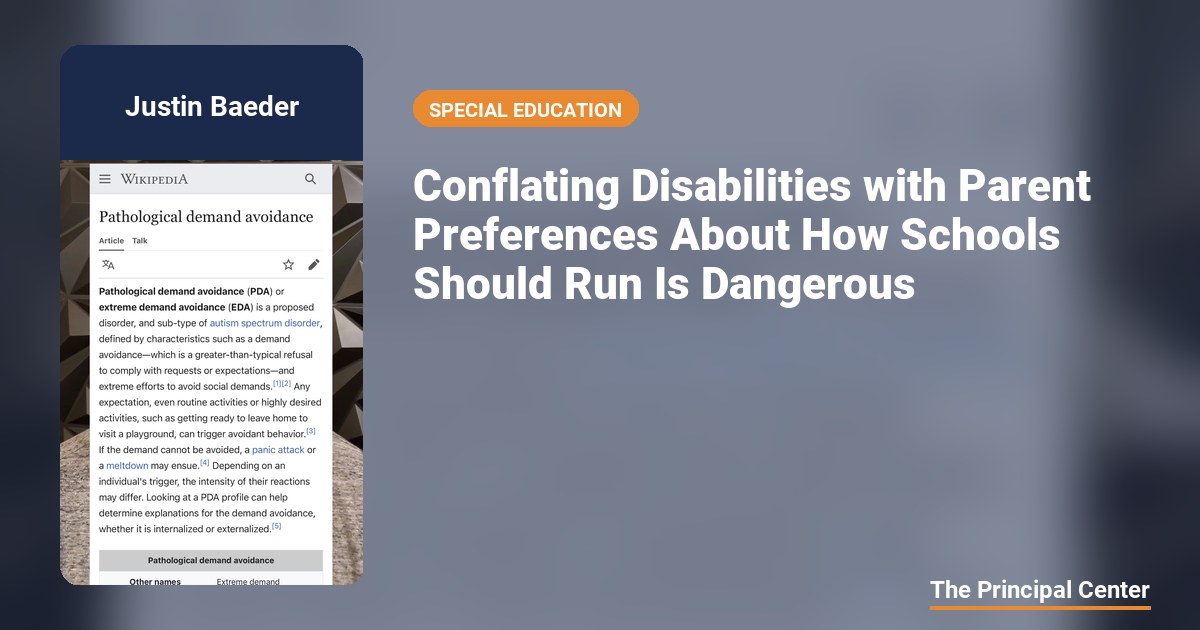 Conflating Disabilities with Parent Preferences About How Schools ...