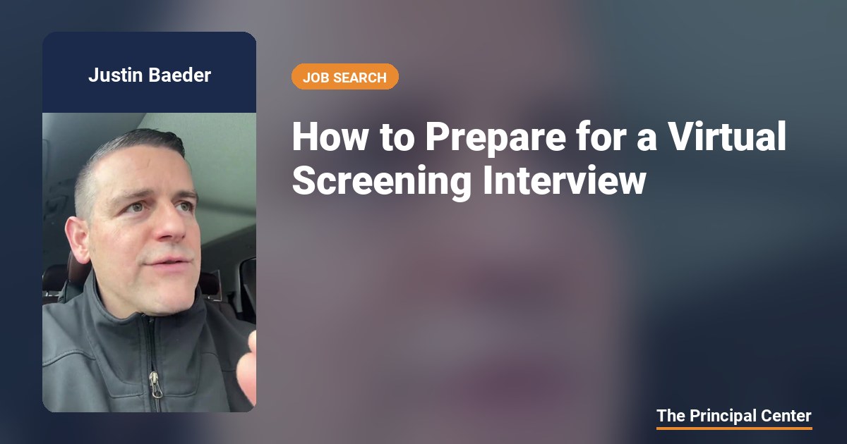 How to Prepare for a Virtual Screening Interview — The Principal Center