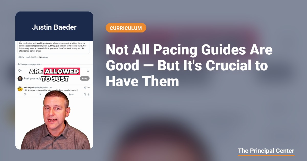Not All Pacing Guides Are Good — But It's Crucial to Have Them — The ...
