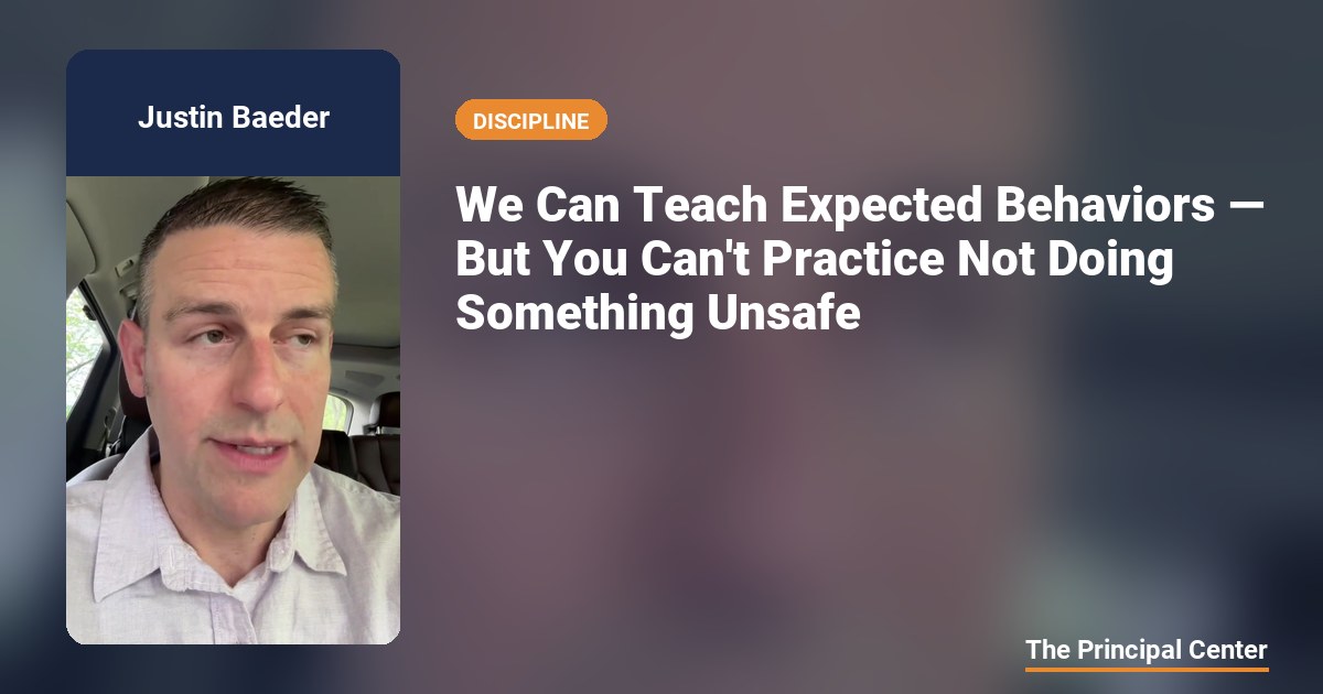 We Can Teach Expected Behaviors — But You Can't Practice Not Doing ...