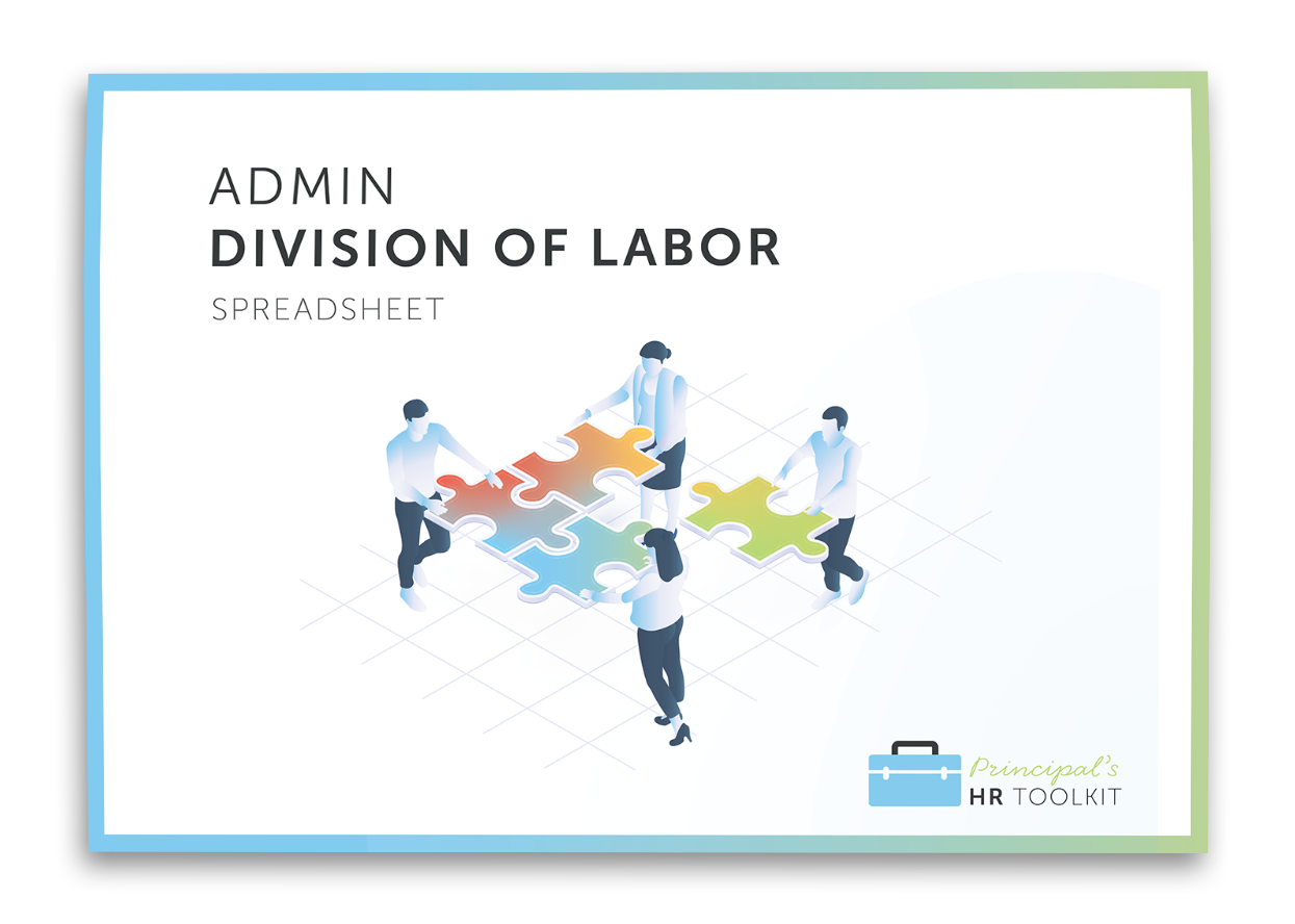 Admin division of labor spreadsheet Heroshot