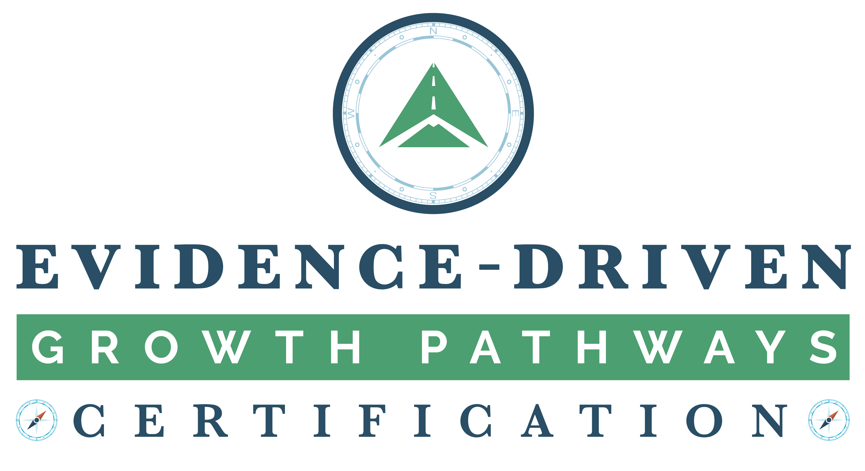 Evidence Driven Growth Pathways Certification logo stacked large