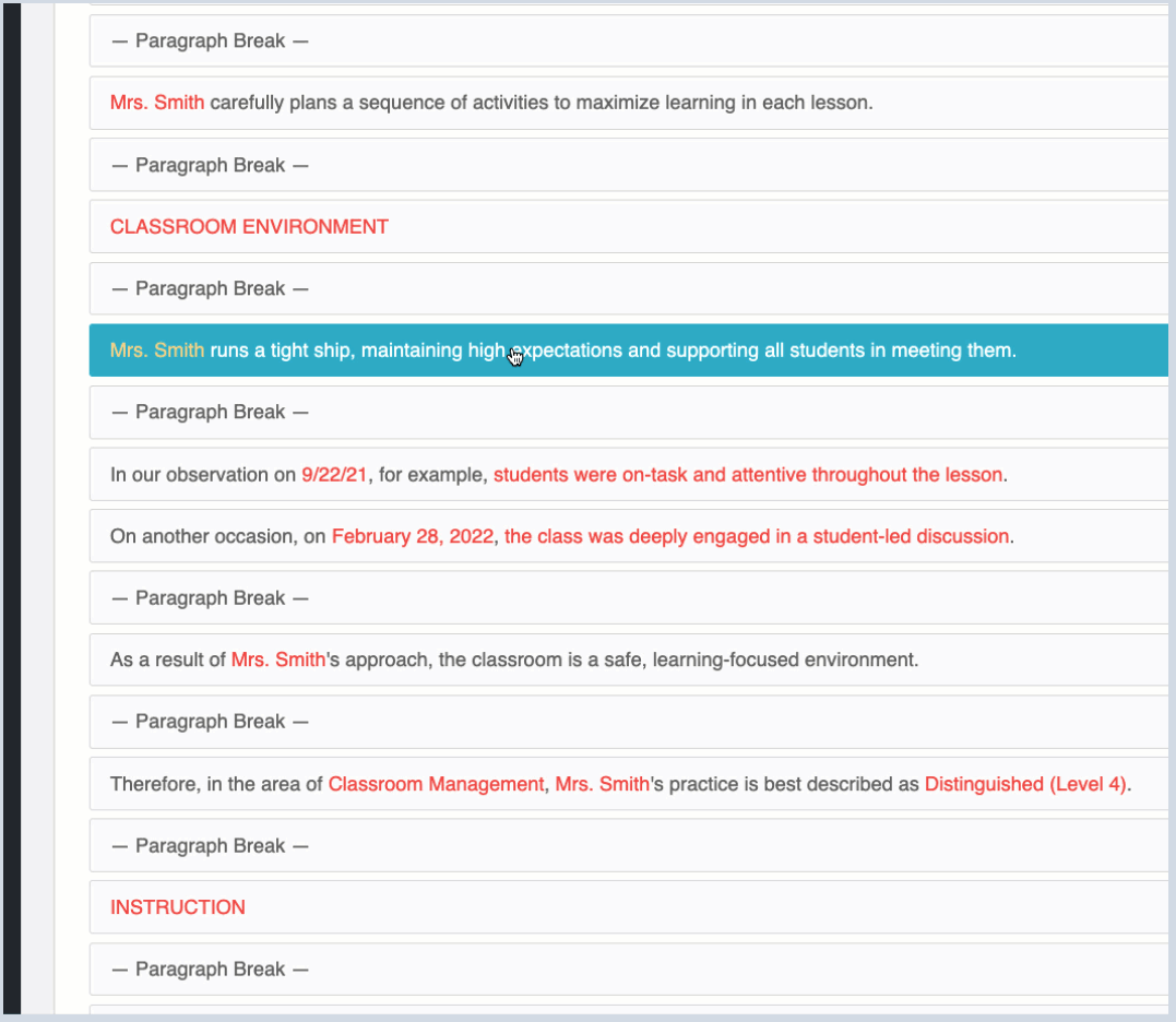 GSIR Final Evaluation Builder