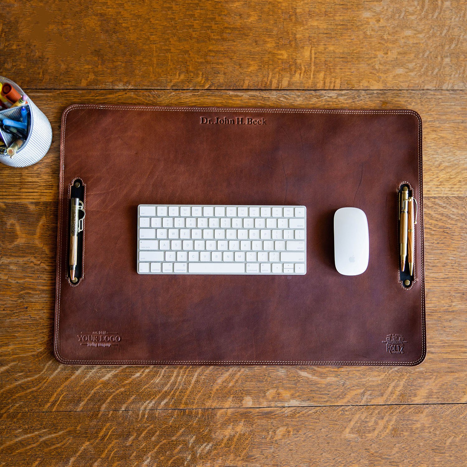 Holtz sample leather desk mat