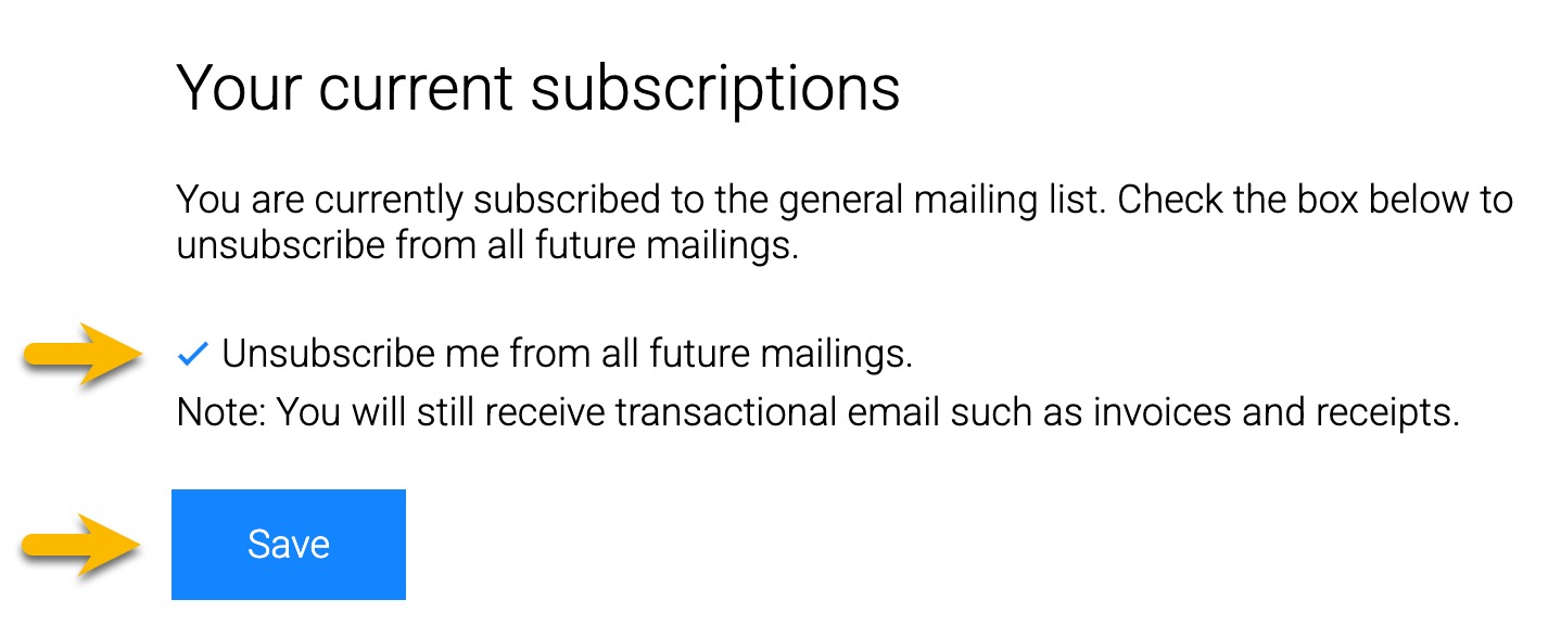 Unsubscribe from all